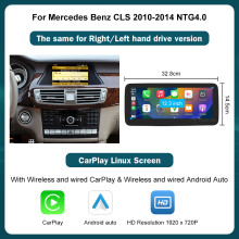 Multimedia Display, Kabelloses CarPlay und Android Auto, für Mercedes-Benz CLS W218 NTG 4.0 4.5 5.0 5.1 System
