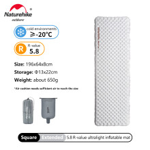 Naturehike opblaasbare slaapmat, ultralight, hoge R-waarde, waterdicht voor kamperen