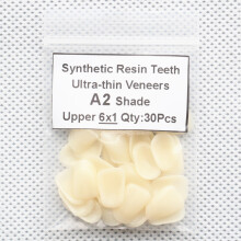 Lot de 30 Facettes Dentaires en Résine Synthétique Ultra-Fines, Nuances A1 A2 A3 pour Blanchiment et Correction