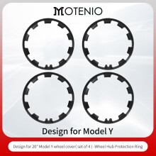 Wielbeschermingsring voor as, hoogwaardig wieldeksel voor model Y 2020-2024, 20 inch, zwart