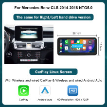 Multimedia Display für Mercedes-Benz CLS W218, kabelloses CarPlay und Android Auto, NTG 5.0