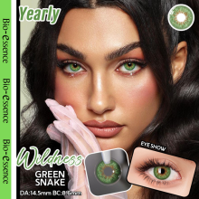 Bio-essence lentillas de color aspecto natural, color verde, lote de 2 unidades
