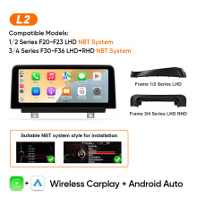 AINAVI Autoradio 10,25 pouces, Système d'infodivertissement Android Auto et Carplay sans fil, Compatible BMW Série 1 2 3 4 NBT