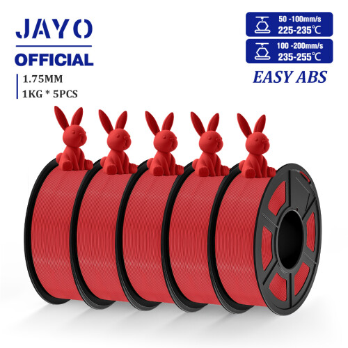 JAYO Easy ABS 3D-Druckerfilament, 1,75 mm, Rot, 5 kg