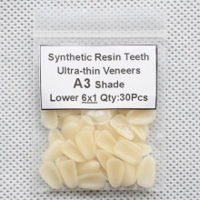Lot de 30 Facettes Dentaires en Résine Synthétique Ultra-Fines, Nuances A1 A2 A3 pour Blanchiment et Correction