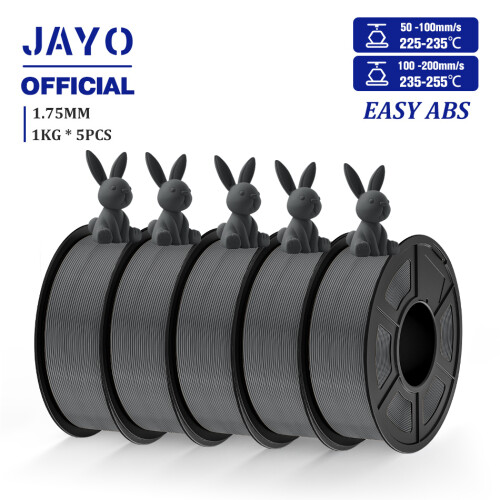 JAYO Easy ABS 3D-Druckerfilament, 1,75 mm, Grau, 5 kg