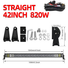 Colight gebogene LED-Lichtleiste, 42 Zoll, 2-reihig, Weiß, für 4x4 SUV und ATV