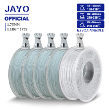 JAYO Hochgeschwindigkeits-PLA-Filament, 1,75 mm, Hellcyan-Marmor, für FDM-3D-Drucker
