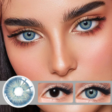Bio-essence lentillas de colores de aspecto natural, lote de 2, azul