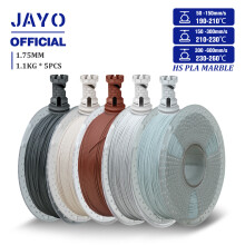 JAYO Hochgeschwindigkeits-PLA-Filament, Marmor-Textur, 1,75 mm, 6 Rollen für FDM 3D-Druck