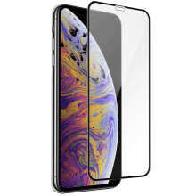 Avizar Näytönsuoja iPhone XS Max -puhelimelle, täysi tarttuvuus, 9H karkaistu lasi