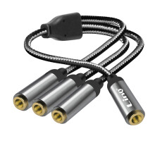 LinQ Äänenjakaja 1x 3.5mm naarasliitin sisääntulo 3x 3.5mm naarasliitin ulostulo