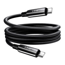 LinQ USB-C-kaapeli USB-C 4A Power Delivery 80W punottu nailon 1,2 m