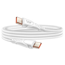 LinQ USB-C-kaapeli USB-C:hen 4A pikalataus 80W joustava silikoni 1m