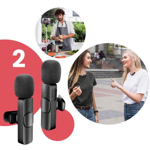 Avizar 2 Langattoman Rintamikrofonin Setti USB-C Lightning Melunvaimennus 2