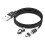 Avizar Magneettinen 3-in-1-kaapeli USB-C / Lightning / Micro-USB - USB-A 1m 1