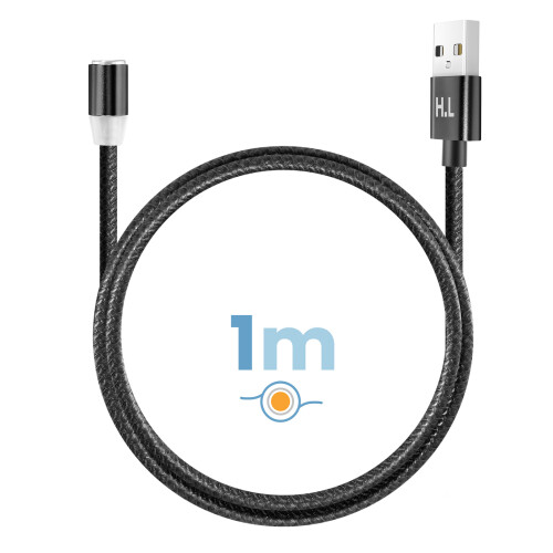 Avizar Magneettinen 3-in-1-kaapeli USB-C / Lightning / Micro-USB - USB-A 1m 2