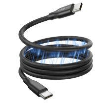 LinQ Kaapeli USB-C–USB-C 80W 1.2m Magneettinen Itsekelautuva