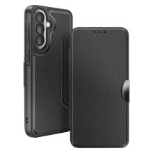 Avizar Folio-kotelo Galaxy A57 hiilikuituviimeistely korttipaikalla