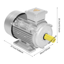 Moteur électrique asynchrone triphasé MS100L2-4 3KW, Argent, pour machines-outils et pompes