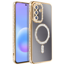 Avizar Suojakuori Galaxy A57:lle Qi-latausyhteensopiva timanttikuvioisella reunuksella