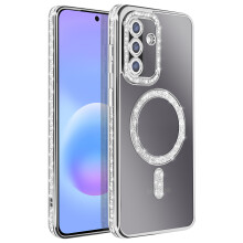 Avizar Suojakuori Galaxy A57:lle Qi-latausyhteensopiva timanttikuvioisella reunuksella