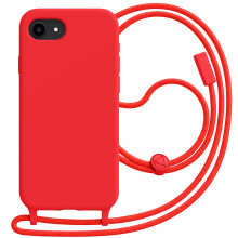 Avizar Silikonikuori iPhone 16e Säädettävällä Punotulla Nylon-narulla
