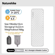 Naturehike Aufblasbare Isoliermatte, Ultraleicht, Feuchtigkeitsbeständig, 196x64cm