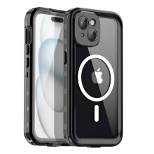 Shellbox Koko 360 kuori iPhone 15 MagSafe-yhteensopiva, vedenkestävä IP68