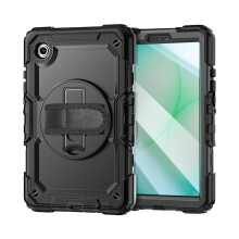 Tech-Protect Galaxy Tab A11 -kokokuori, Solid-malli, pyörivällä takakahvalla