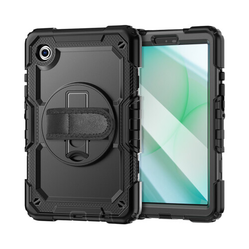 Tech-Protect Galaxy Tab A11 -kokokuori, Solid-malli, pyörivällä takakahvalla