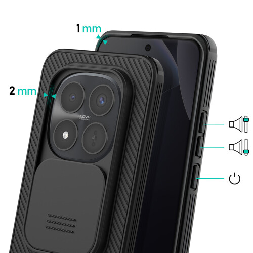 Nillkin Redmi Note 15 Pro Plus CamShield Pro -malli kamerasuojalla 2