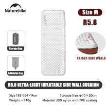 Naturehike Aufblasbare Schlafmatte, R-Wert 5.8, Ultraleicht und Wasserdicht für Camping