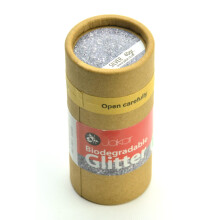 Jakar Silver Biodegradable Fine Glitter 40g - Eco-Friendly, Non-Toxic, Plastic-Free Fine Glitter for Sustainable Crafts (7851)