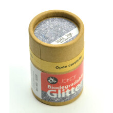 Jakar Silver Biodegradable Fine Glitter 20g - Eco-Friendly, Non-Toxic, Plastic-Free Fine Glitter for Sustainable Crafts (7801)