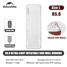 Naturehike Aufblasbare Schlafmatte, R-Wert 5.8, Ultraleicht, Feuchtigkeitsbeständig für Camping