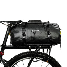 Rhinowalk bolsa para alforja de bicicleta, 20L, impermeable, negro, para maletero de montaña