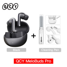 QCY MeloBuds Pro, draadloze oordopjes, hybride ANC 46dB, LDAC hoge resolutie, zwart met ClearPen