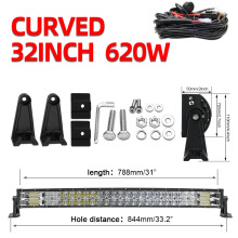 Colight gebogene LED-Lichtleiste, 32 Zoll, mit Kabel, 12V-24V, IP68, für 4x4 SUV und ATV