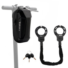 Areyourshop Segmentiertes Roller- und Fahrradschloss, 60 cm, Q235-Stahl, mit 3 Schlüsseln und wasserdichter Aufbewahrungsbox