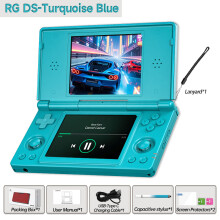 Anbernic RG DS, Console de jeu portable double écran, Android 14, 3+32 Go, Turquoise