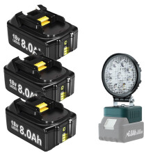Ersatzakku für Makita BL1830 18V 8000mAh, kompatibel mit BL1860 BL1850 BL1840B