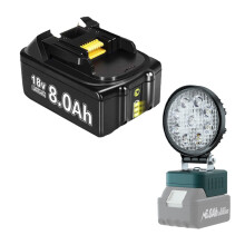 Ersatzakku für Makita BL1830, 18V 8000mAh, mit Ladegerät, kompatibel mit LXT Modellen