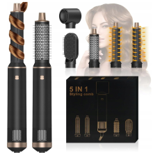 Twist Air, Sèche-cheveux 5 en 1, 1000W, Noir, avec brosse lissante et embouts bouclage automatique