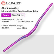 LUNJE Guidon de vélo de montagne en aluminium, 780 mm, finition brillante, Violet