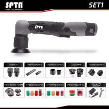 SPTA pulidora de autos inalámbrica portátil, 110V-130V, 280W, 6 velocidades, para pulido y encerado