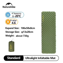 Naturehike Aufblasbare Schlafmatte, 186x58cm, Ultraleicht, Wasserdicht für Camping
