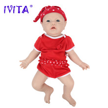 IVITA muñeca reborn de silicona completa, 43 cm, pintada, juguete realista para niños