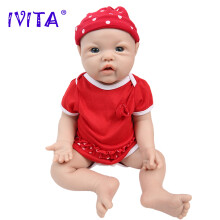 IVITA muñeca Reborn de silicona completa, modelo WG1526, 43 cm, blanco, para niña