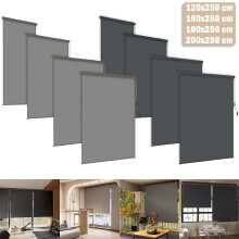 Auvent vertical 160x250cm Anthracite, store rétractable imperméable anti-UV avec manivelle pour balcon
